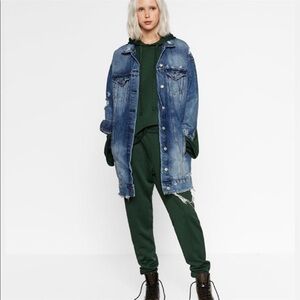 Zara long sleeve distressed jacket